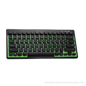 Wired mini keyboard, USB port, fashion and mini design, several colors can be selected